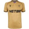 Mens Crystal Palace away jersey gold jacquard with NET88 sponsor front view