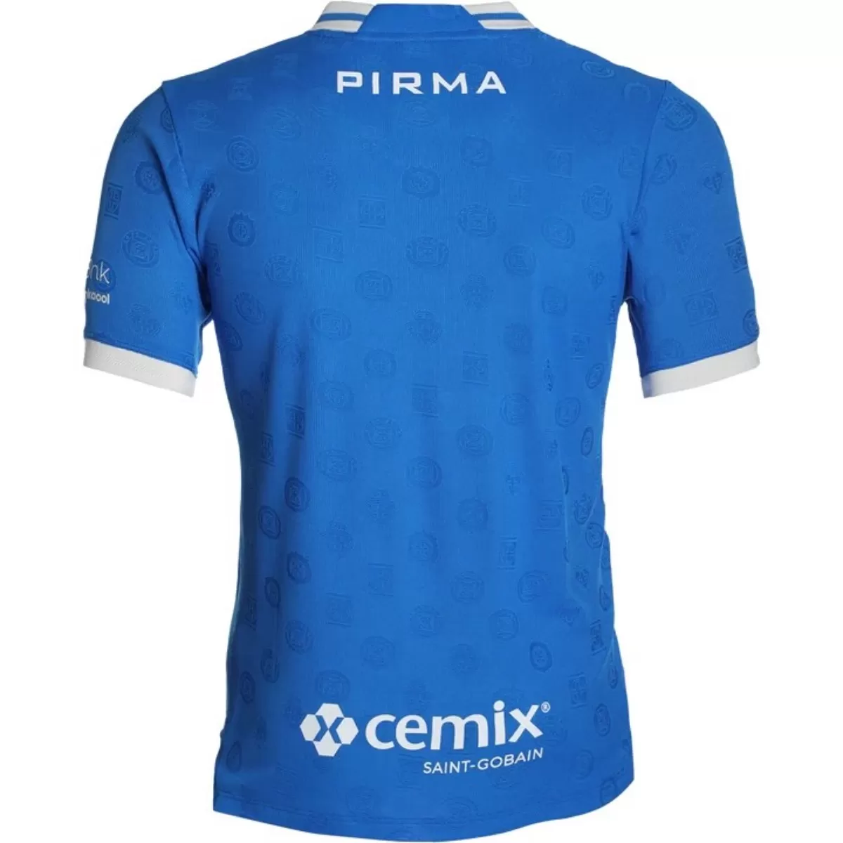 Mens Cruz Azul Player Version Home Match Jersey 2026/27 Mens Cruz Azul Player Version Home Match Jersey 2026/27 royal blue shirt back view with embossed watermarks and white Pirma text