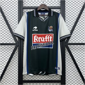 Mens Real Sociedad Retro Away Jersey 2000/02 Mens Real Sociedad Retro Away Jersey 2000/02 front view on display