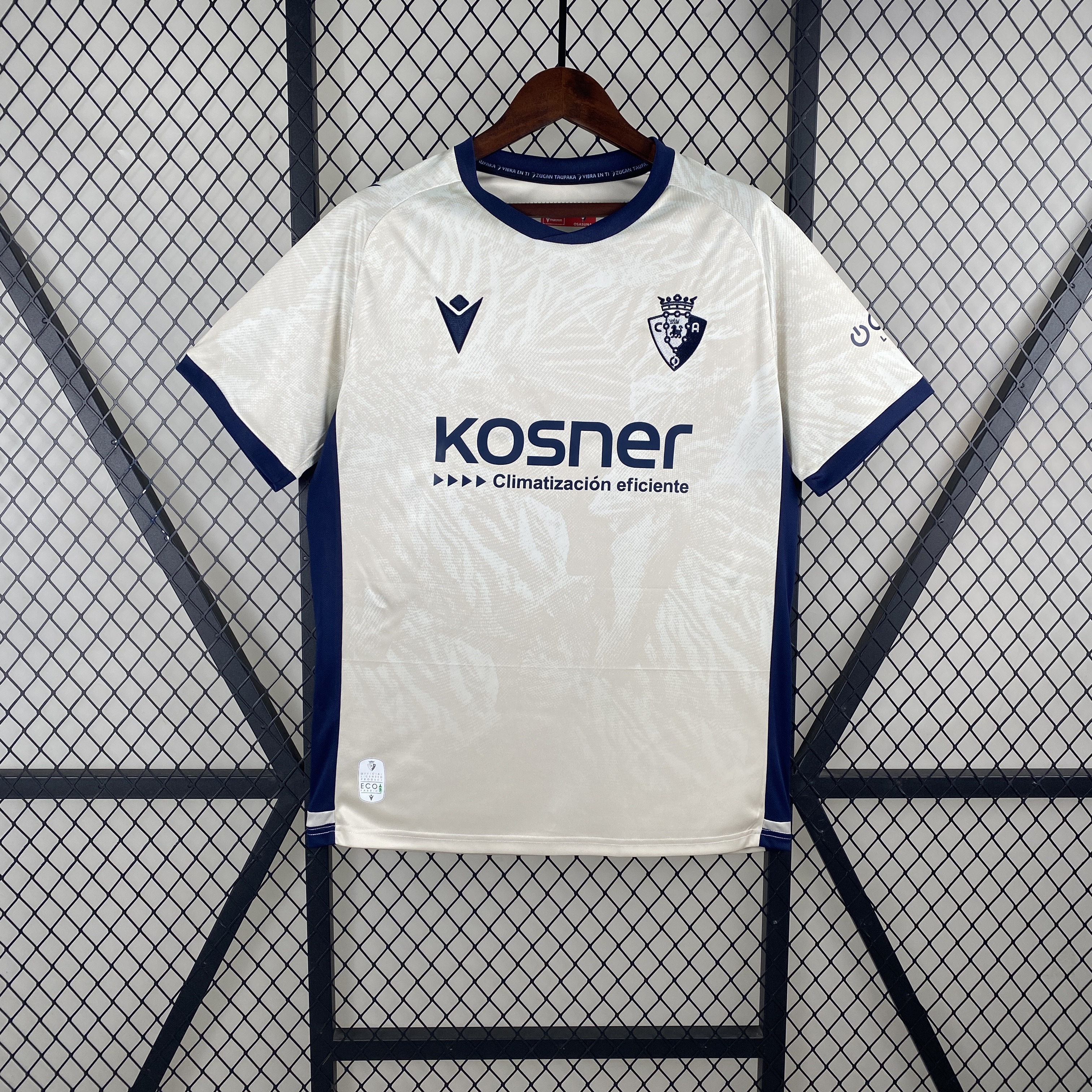 Mens Osasuna Away Jersey 2024/25 Mens Osasuna Away Jersey 2024/25 front view on display