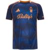 Nottingham Forest third shirt navy with orange trim and crest front view