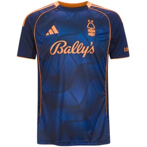 Nottingham Forest third shirt navy with orange trim and crest front view