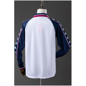 Mens Manchester City Retro Long Sleeve Away Jersey 1997/98 back view detail