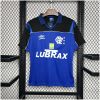 Mens Flamengo Blue Uniform Retro Goalkeeper Jersey 1999/00 front view on display