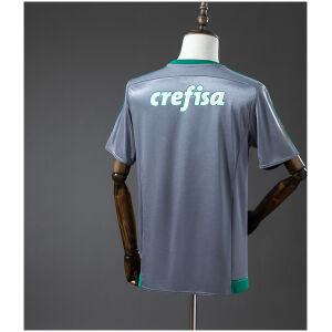 Mens Palmeiras Champions Commemorative Edition Silver Retro Jersey 2016/17 front view on display