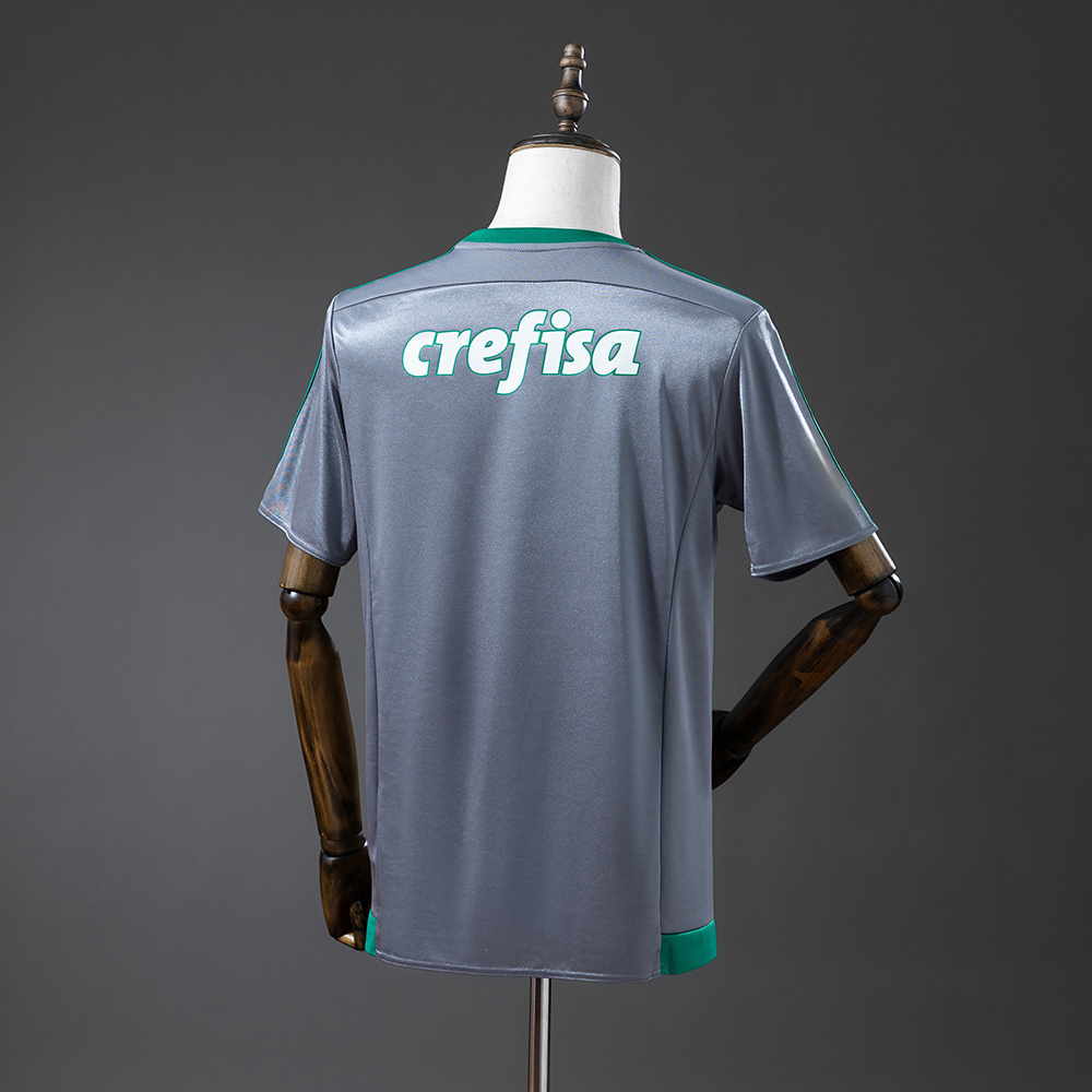 Mens Palmeiras Champions Commemorative Edition Silver Retro Jersey 2016/17 Mens Palmeiras Champions Commemorative Edition Silver Retro Jersey 2016/17 front view on display