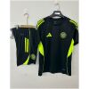 Mens Celtics Black Training Kit 2025/26 front view of shirt and shorts