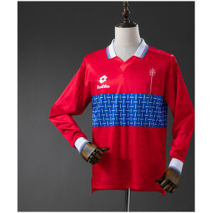 Mens Club Deportivo Universidad Catolica Retro Long Sleeve Away Jersey 1996/97 front view on display