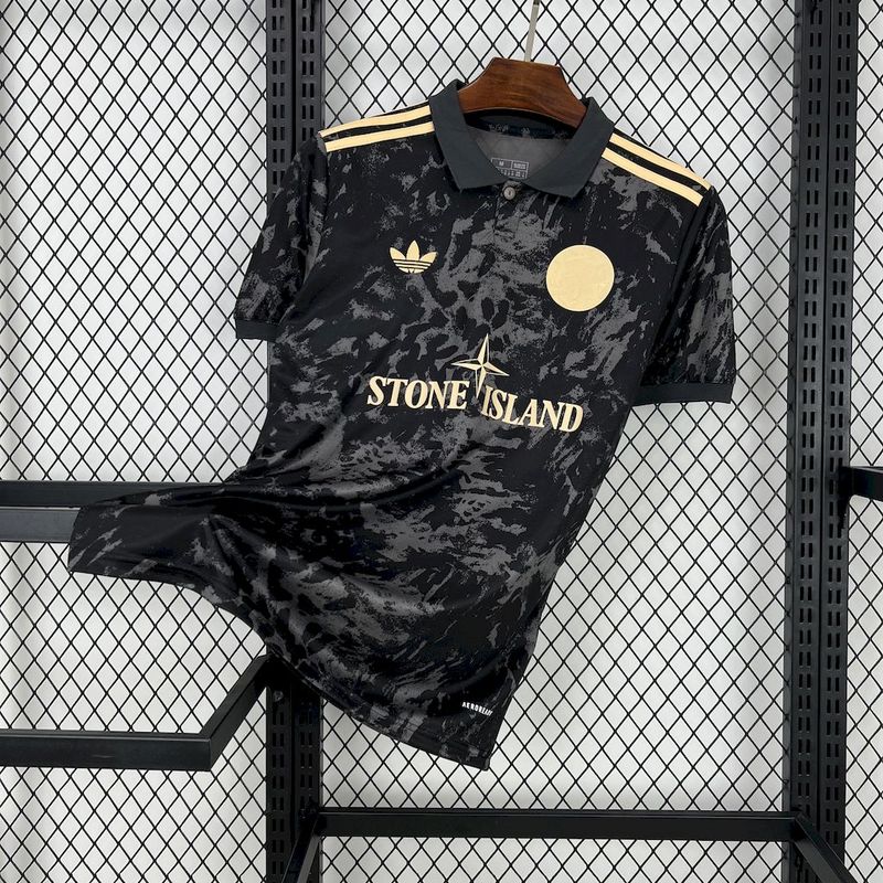 Mens Ajax Stone Island Jersey 2025/26 Mens Ajax Stone Island Jersey 2025/26 front view on display