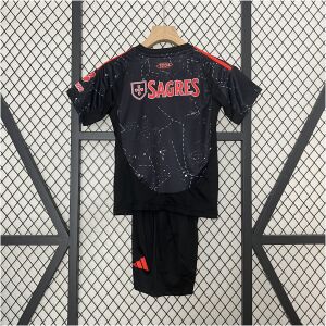 Kids Benfica Away Kit 2024/25 rear view of shirt and shorts