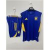 Mens Tigres UANL Blue Training Kit 2025/26 front view showing sleeveless top and shorts