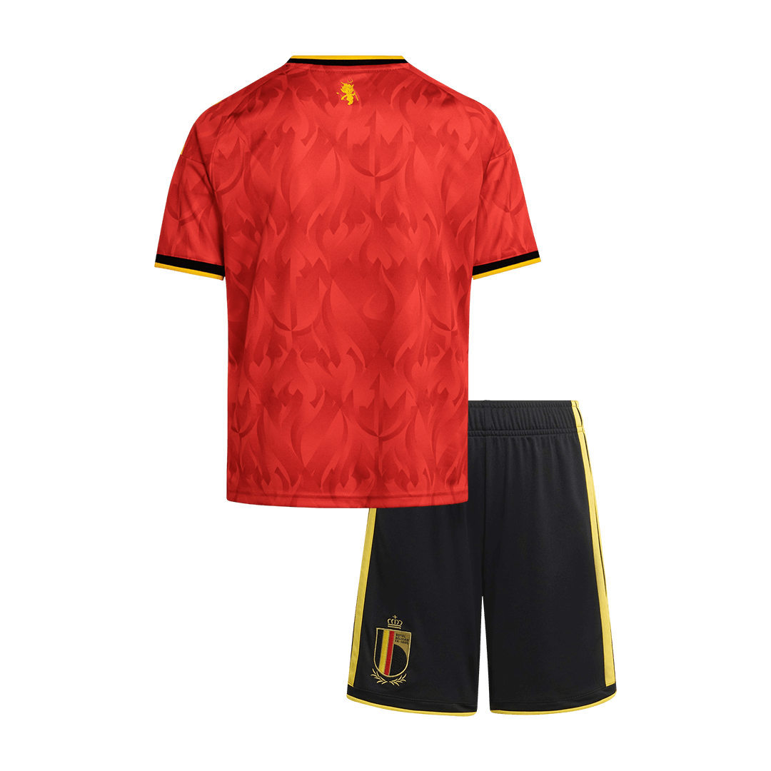 Kids Belgium World Cup Home Kit 2026 Kids Belgium World Cup Home Kit 2026 rear view of shirt and shorts