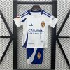 Kids Real Zaragoza Home Kit 2024/25 front view on display