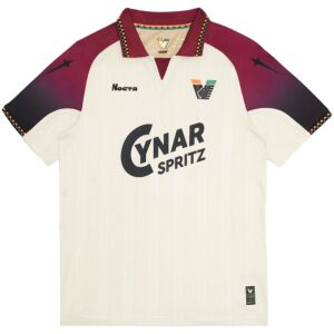 Mens Venezia FC away jersey 2025/26 front view in cream with burgundy sleeves