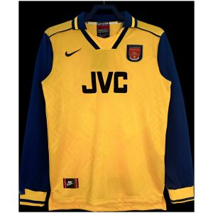 Mens Arsenal Retro Away Yellow Long Sleeve Jersey 1996/97