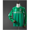 Mens Tottenham Hotspur Retro Long Sleeve Goalkeeper Jersey 1997/99 on hanger showing emerald green stripes and HP logo