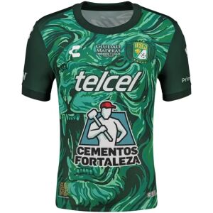 Mens Club León Player Version Home Match Jersey 2026/27 emerald green shirt front view with roaring lion artwork and club crest