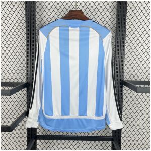 Mens World Cup Argentina Retro Long Sleeve Home Jersey 2006 back view detail