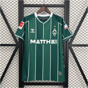 Mens Werder Bremen Home Jersey 2025/26 front view on display