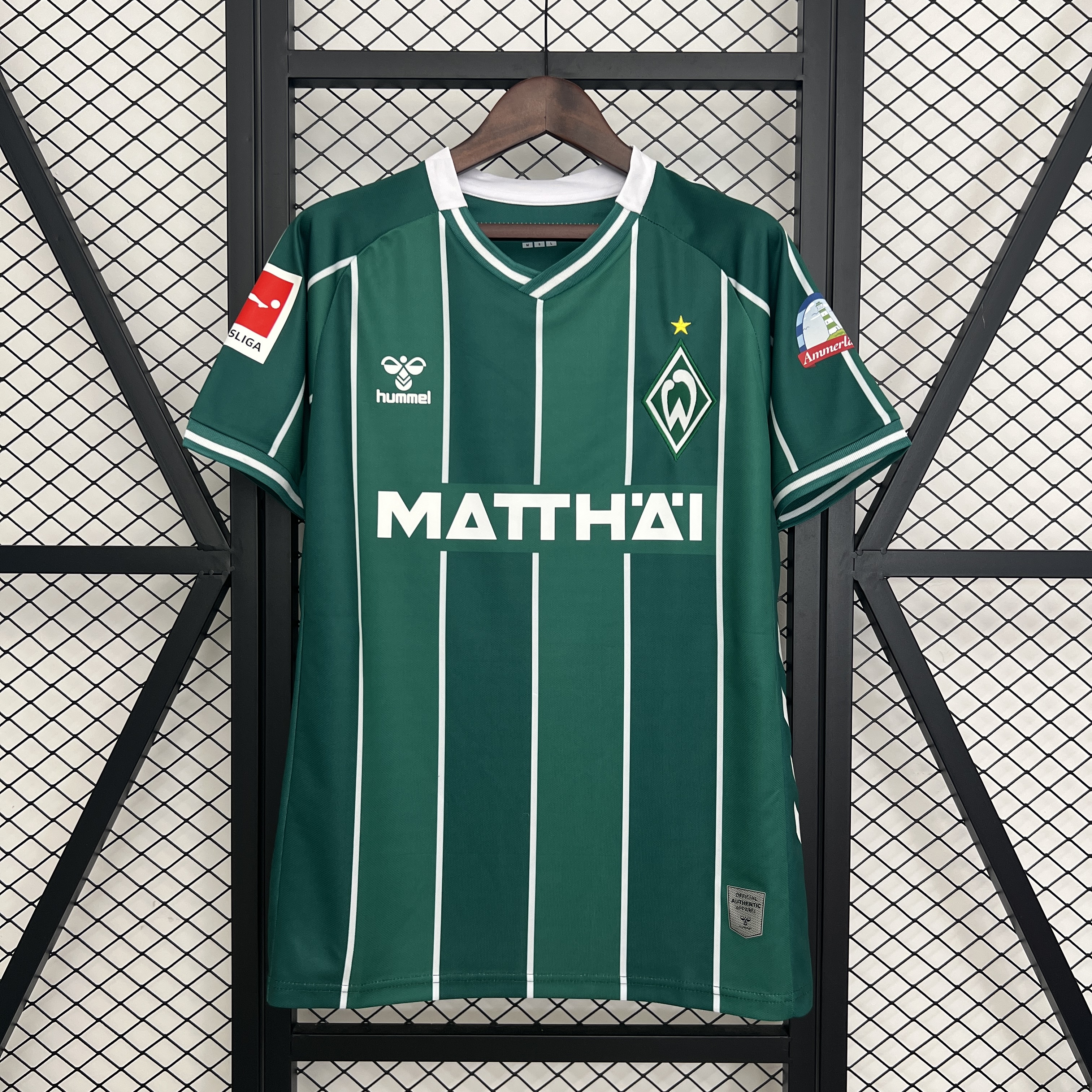 Mens Werder Bremen Home Jersey 2025/26 Mens Werder Bremen Home Jersey 2025/26 front view on display
