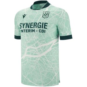 FC Nantes away jersey pale mint green street-map graphic and SYNERGIE sponsor front view
