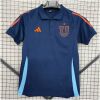 Mens Club Universidad de Chile Polo 2025/26 front view in navy with orange stripes