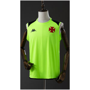 Mens Vasco da Gama fluorescent green Training Kit Singlet Kits Suit 2025/26 front view on display