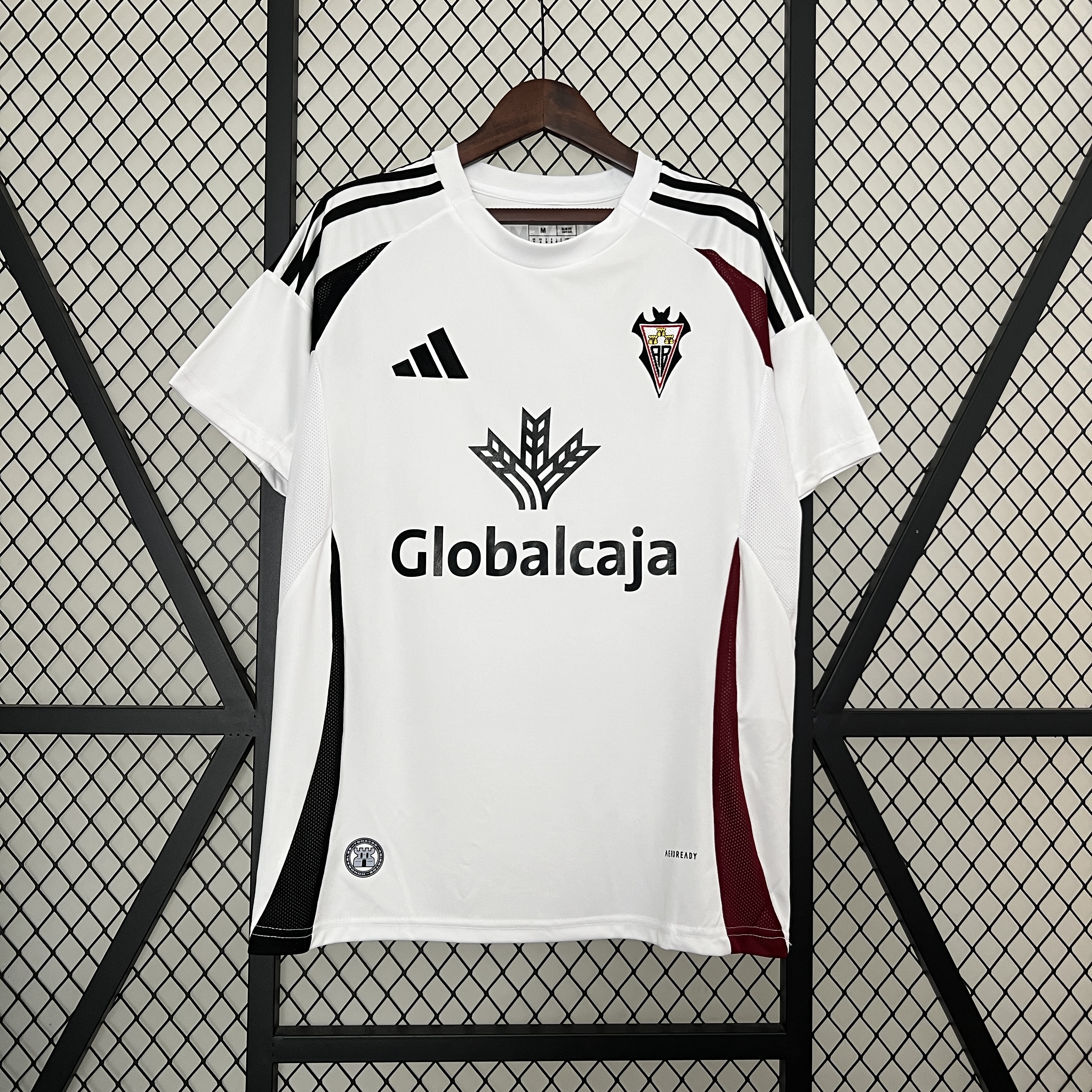 Mens Albacete BP Home Jersey 2024/25 Mens Albacete BP Home Jersey 2024/25 front view on display