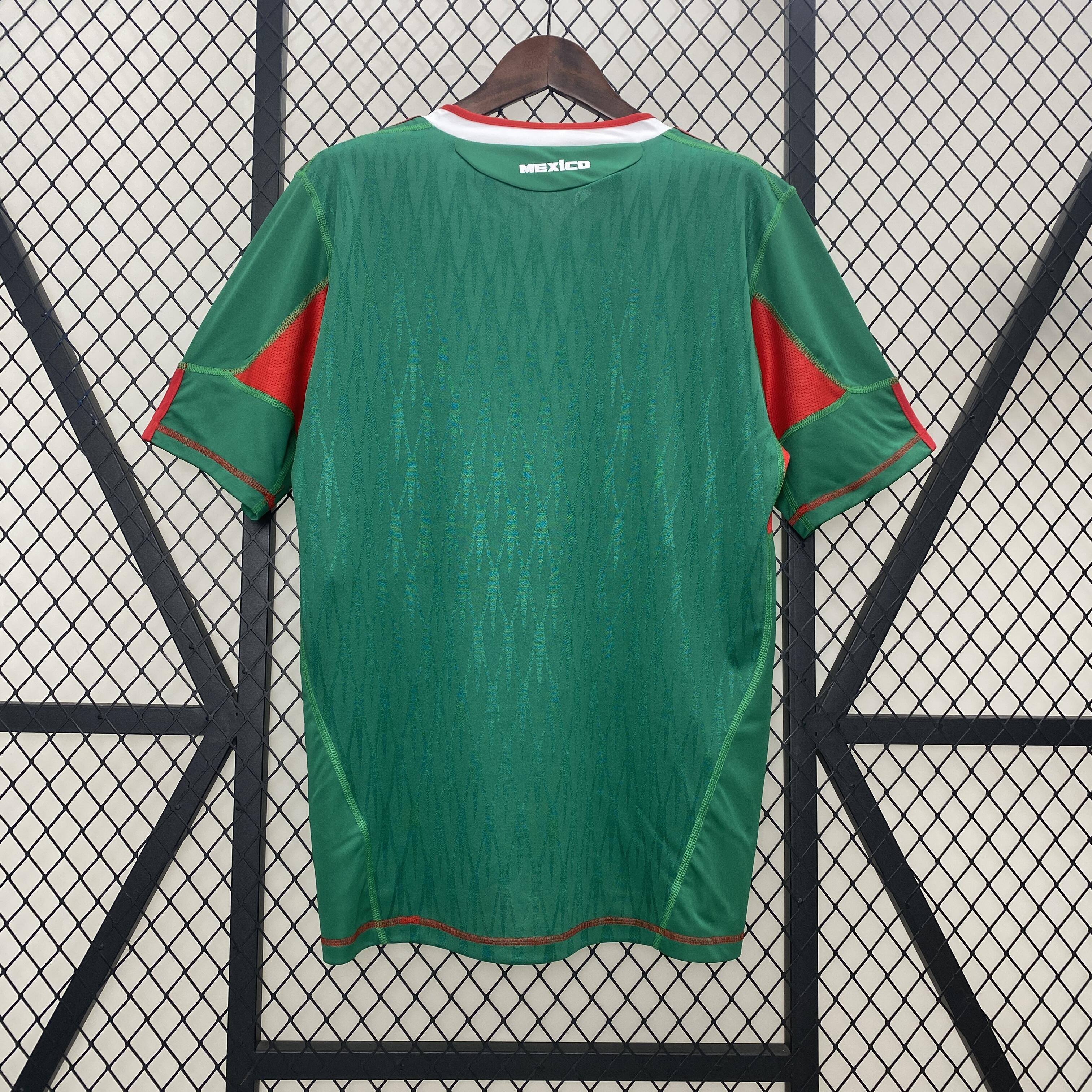 Mens World Cup Mexico Retro Home Jersey 2010 Mens World Cup Mexico Retro Home Jersey 2010 back view detail