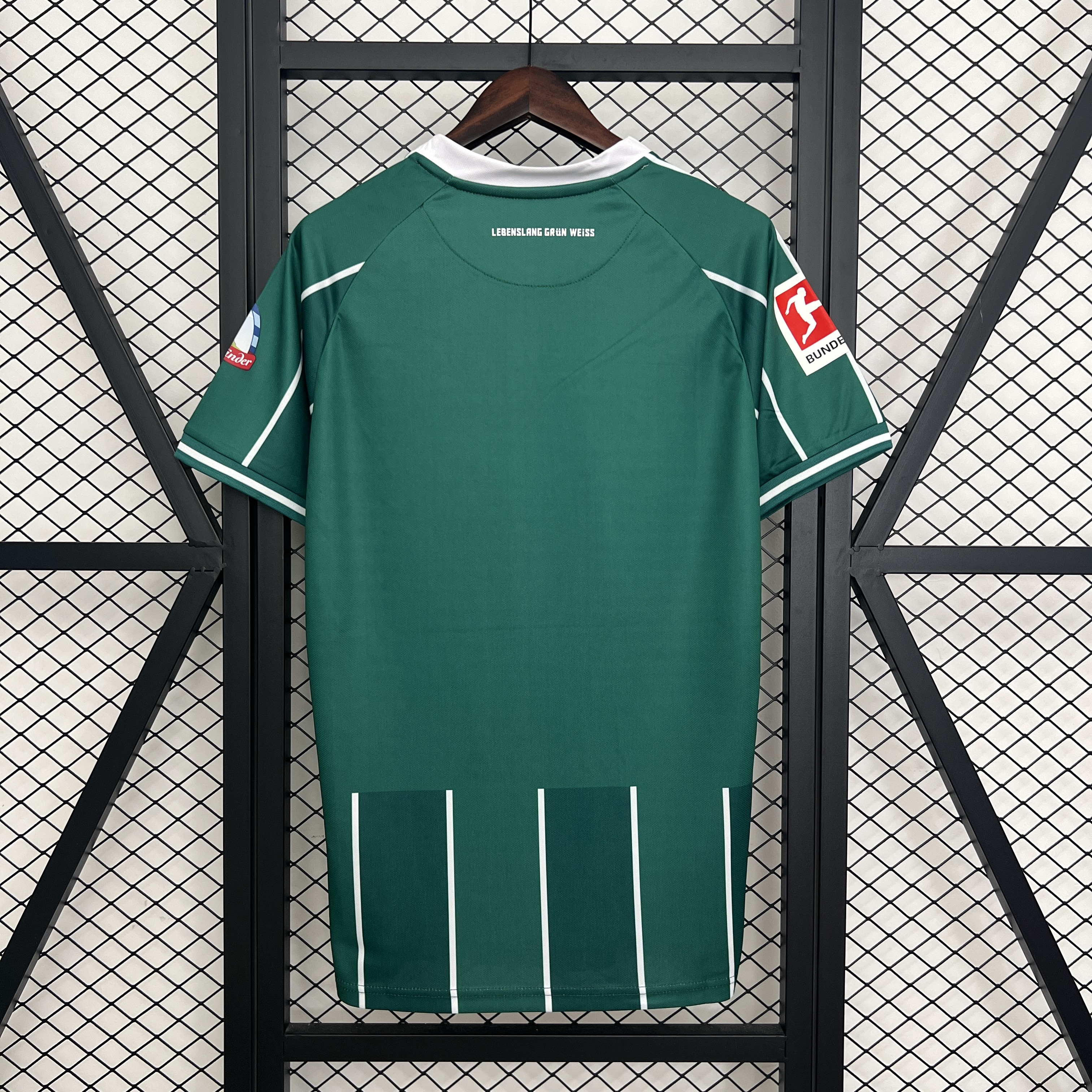 Mens Werder Bremen Home Jersey 2025/26 Mens Werder Bremen Home Jersey 2025/26 front view on display