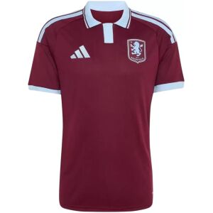 Mens Aston Villa Home Jersey 2026/27 front view in claret with sky blue polo collar