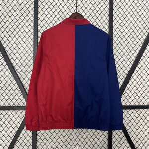 Mens Barcelona Trench Coat Reversible Windbreaker 2024/25 rear view showing matching team styling