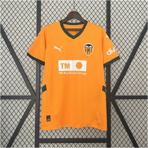 Mens Valencia yellow Third Jersey 2024/25 Mens Valencia yellow Third Jersey 2024/25 front view on display