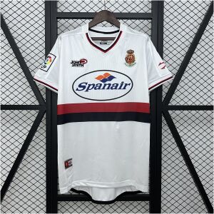 Mens Mallorca White Retro Jersey 2001/02 Mens Mallorca White Retro Jersey 2001/02 front view on display