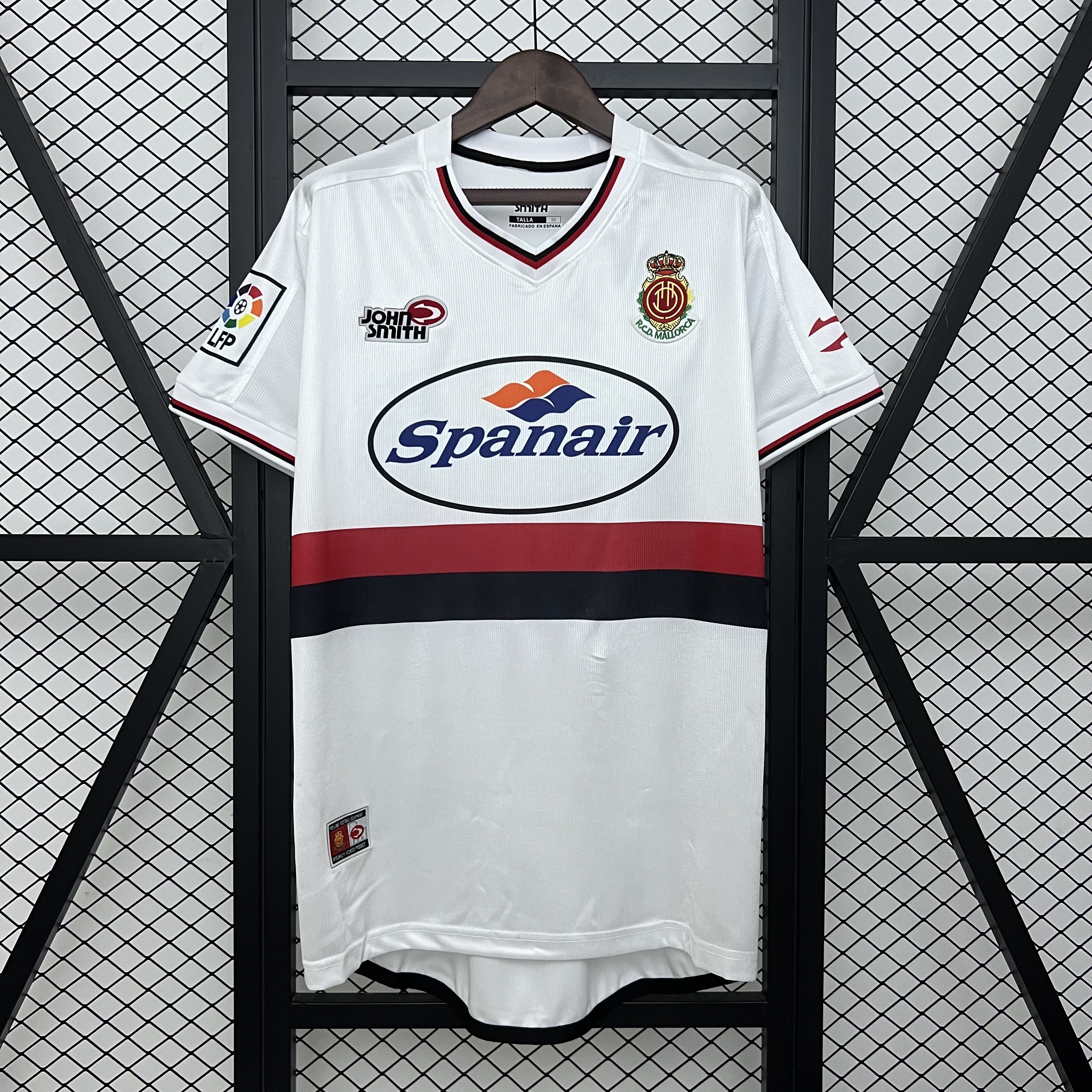 Mens Mallorca White Retro Jersey 2001/02 Mens Mallorca White Retro Jersey 2001/02 front view on display