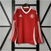 Mens Brazil Internacional Long Sleeve Home Jersey 2025 front view in red and white