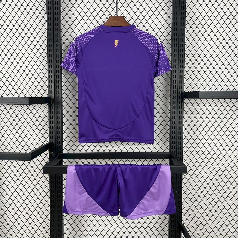Kids Orlando City Home Kit 2025/26 Kids Orlando City Home Kit 2025/26 rear view of shirt and shorts