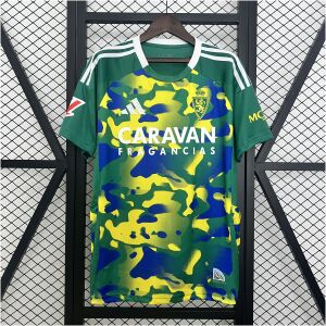 Mens Real Zaragoza Green Special Edition Jersey 2024/25 Mens Real Zaragoza Green Special Edition Jersey 2024/25 front view on display