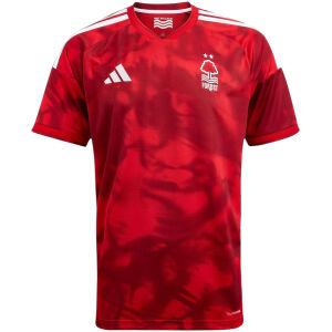 Mens Nottingham Forest Home Jersey 2026/27 red smoky mist patterned shirt front view
