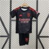 Kids Benfica Away Kit 2024/25 front view in black with constellation graphics