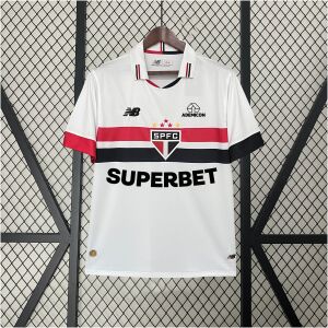 Mens sao paulo All sponsors Home Jersey 2024/25 front view on display