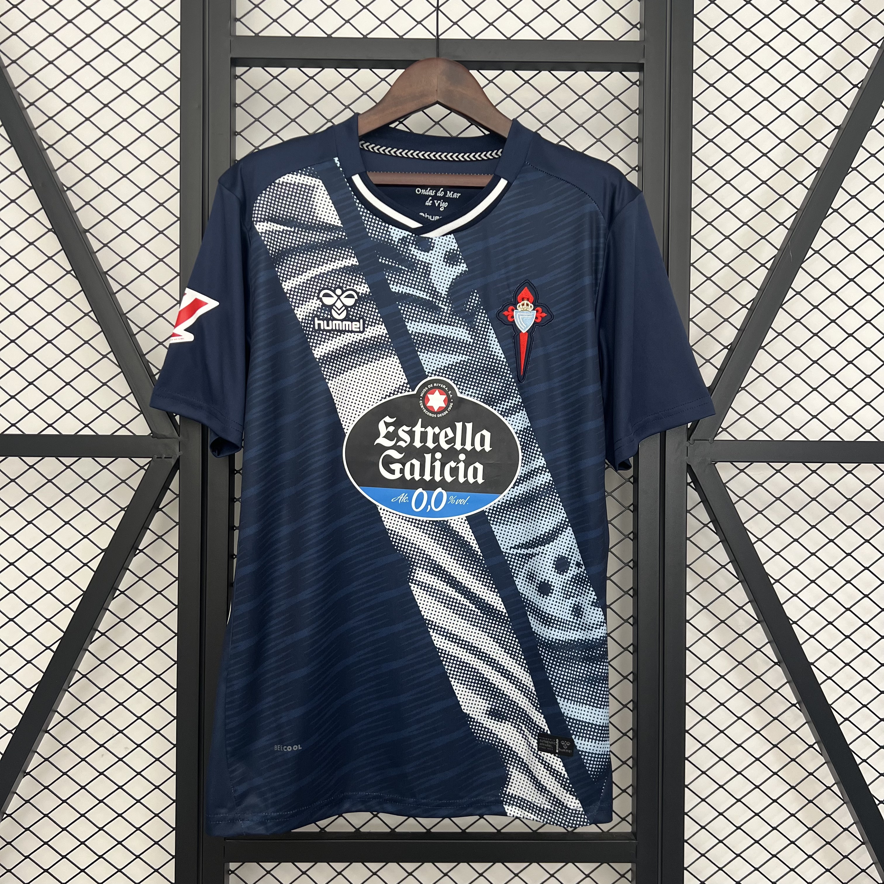 Mens Celta Vigo Away Jersey 2025/26 Mens Celta Vigo Away Jersey 2025/26 front view on display
