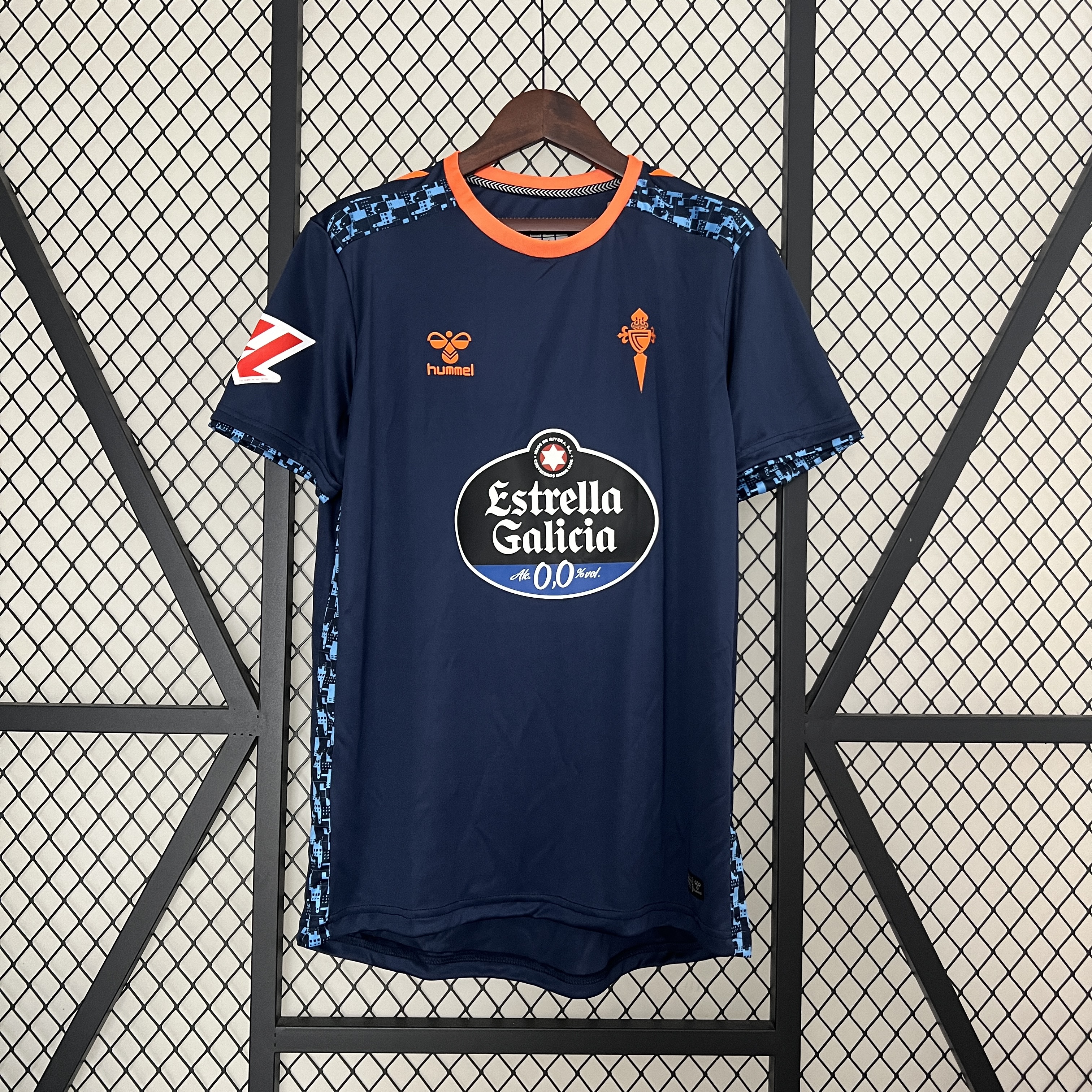 Mens Celta Vigo Away Jersey 2024/25 Mens Celta Vigo Away Jersey 2024/25 front view on display