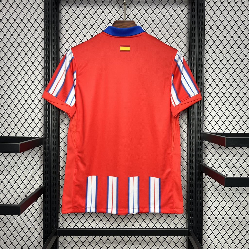 Mens Atletico Madrid Home Jersey 2024/25 Mens Atletico Madrid Home Jersey 2024/25 front view on display