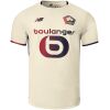 Cream Lille OSC away shirt with navy panels and Boulanger sponsor front view