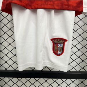 Kids Braga Home Kit 2025/26 rear view of shirt and shorts