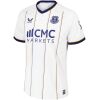 Mens Everton Away Jersey 2026/27 white shirt with navy and amber pinstripes front view