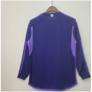 Mens Argentina 2 stars s Long Sleeve Away Jersey 2022 back view detail