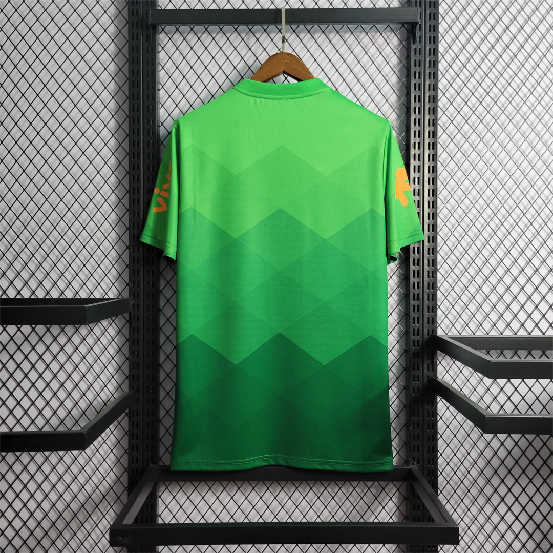 Mens World Cup Brazil Green Training Kit Jersey 2022 Mens World Cup Brazil Green Training Kit Jersey 2022 back view detail
