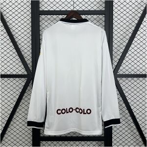 Mens Colo Colo Retro Long Sleeve Home Jersey 1997/98 rear view showing matching team styling